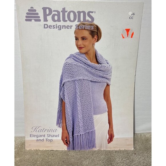 Patons Designer Series Knitting Patterns Katrina Twin Set & Elegant Shawl - Picture 4 of 5